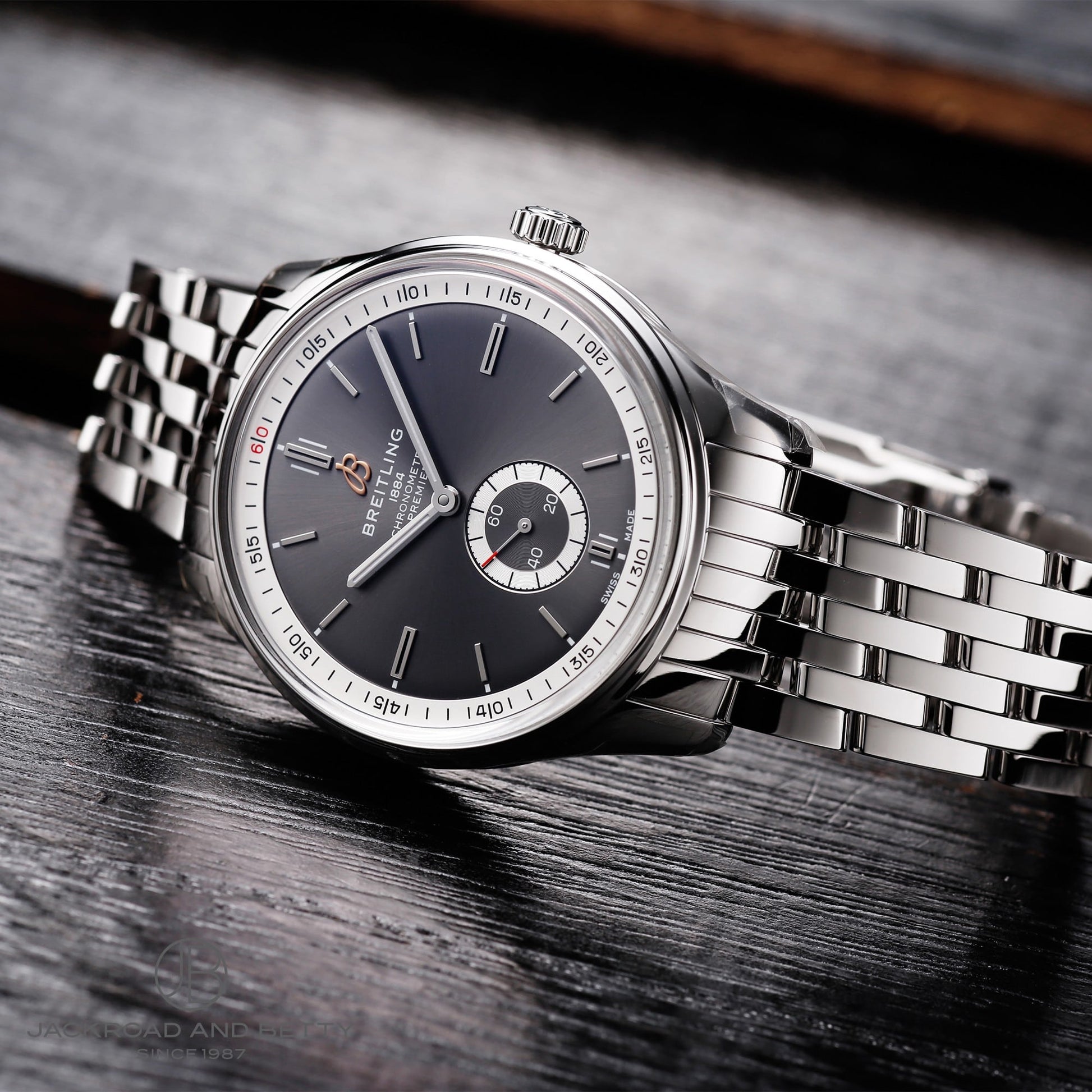  Shop Authentic Breitling Premier Automatic 40mm Stainless Steel Anthracite Dial Mens Watch - A37340351B1A1 - Luxxuri