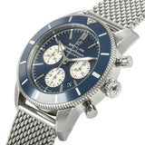  Shop Authentic Breitling Superocean Heritage B01 Chronograph 44 Blue Dial Silver Mesh Bracelet Watch for Men - AB0162161C1A1 - Luxxuri