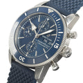Breitling Superocean Heritage Chronograph 44 Blue Dial Blue Mesh Bracelet Watch for Men - A13313161C1S1