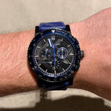  Shop Authentic Burberry The City Sport Chronograph Black Dial Blue Rubber Strap Watch For Men - BU9807 - Luxxuri