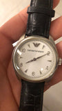  Shop Authentic Emporio Armani Analog White Dial Black Leather Strap Watch For Women - AR6026 - Luxxuri