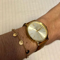 Shop Authentic Michael Kors Jaryn Quartz Gold Dial Brown Leather Strap Watch For Women - MK2496 - Luxxuri
