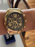 Shop Authentic Michael Kors Bradshaw Brown Dial Gold Steel Strap Watch for Women - MK5502 - Luxxuri
