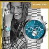  Shop Authentic Michael Kors Runway Quartz Blue Dial Silver Steel Strap Watch For Women - MK5953 - Luxxuri