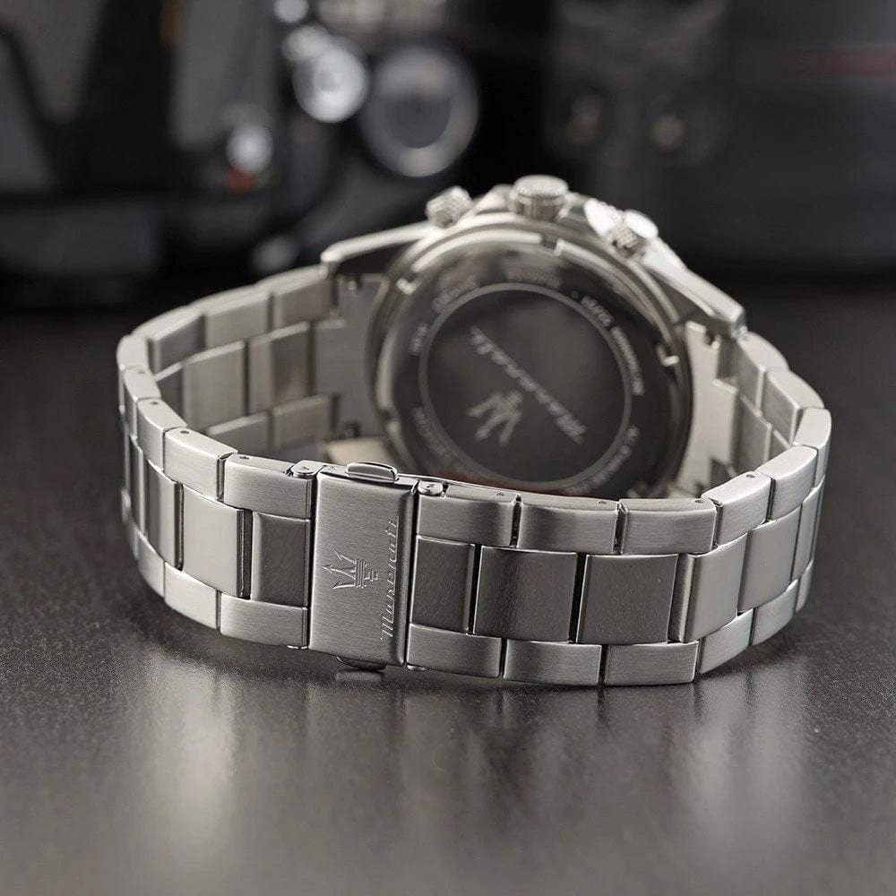 Maserati Competizione Chronograph Blue Dial Silver Steel Strap Watch For Men - R8873600009