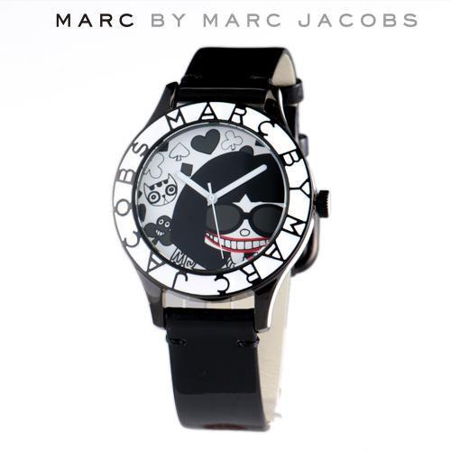  Shop Authentic Marc Jacobs White & Black Dial Black Leather Strap Watch for Women - MBM1148 - Luxxuri