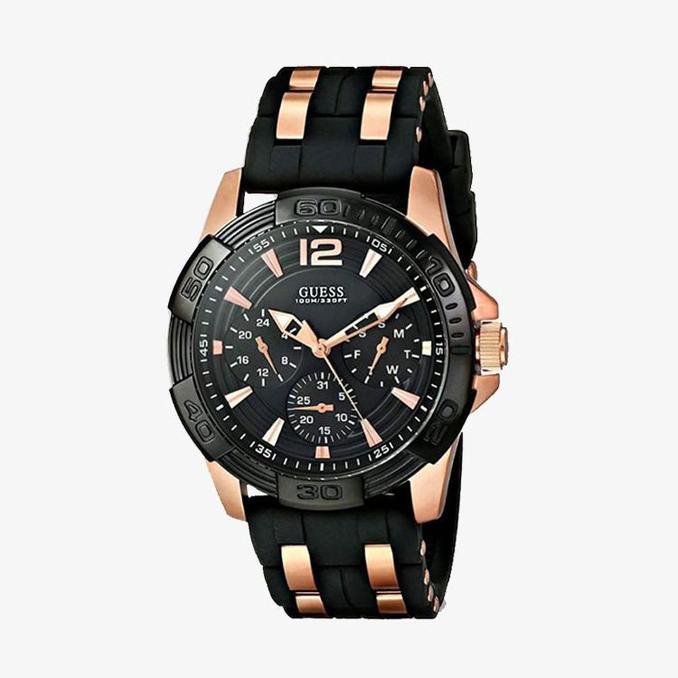  Shop Authentic Guess Oasis Black Dial Two Tone Steel Strap Watch for Men - W0366G3 - Luxxuri