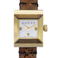  Shop Authentic Gucci G Frame White Dial Brown Leather Strap Watch For Women - YA128523 - Luxxuri