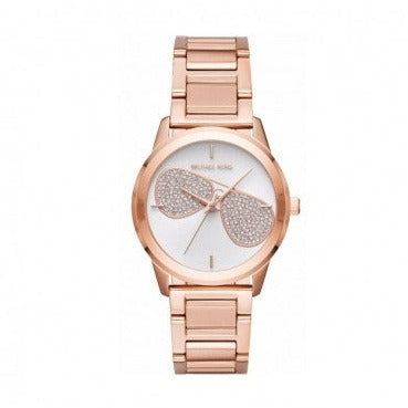  Shop Authentic Michael Kors Hartman Analog White Dial Rose Gold Steel Strap Watch For Women - MK3673 - Luxxuri