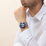  Shop Authentic Breitling Superocean Heritage B01 Chronograph 44 Blue Dial Silver Mesh Bracelet Watch for Men - AB0162161C1A1 - Luxxuri