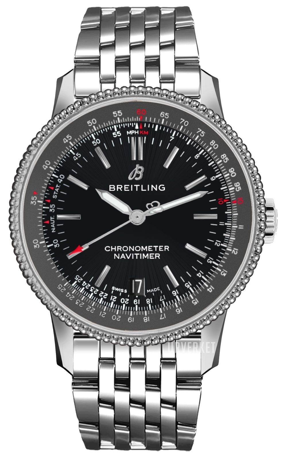  Shop Authentic Breitling Navitimer Automatic 38mm Black Dial Stainless Steel Mens Watch - A17325241B1A1 - Luxxuri
