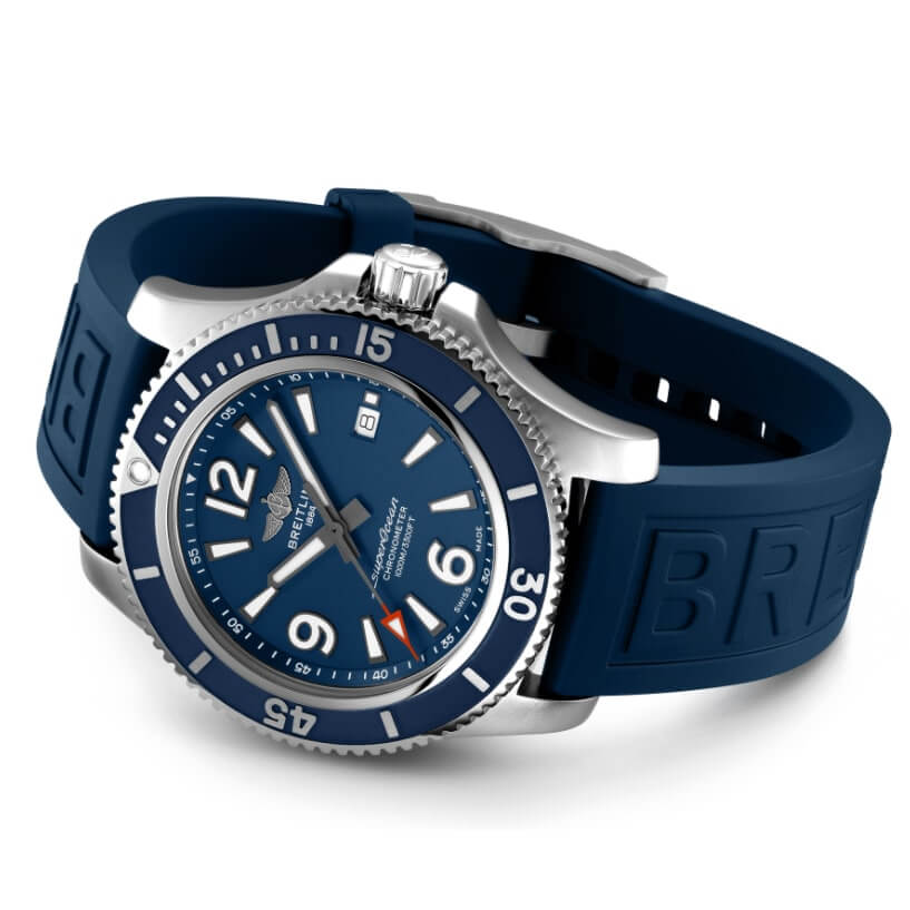  Shop Authentic Breitling Superocean 44mm Automatic Blue Dial Blue Rubber Strap Watch for Men - A17367D81C1S2 - Luxxuri