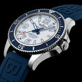  Shop Authentic Breitling Superocean II Automatic 42mm White Dial Blue Rubber Strap Watch for Men - A17366D81A1S2 - Luxxuri