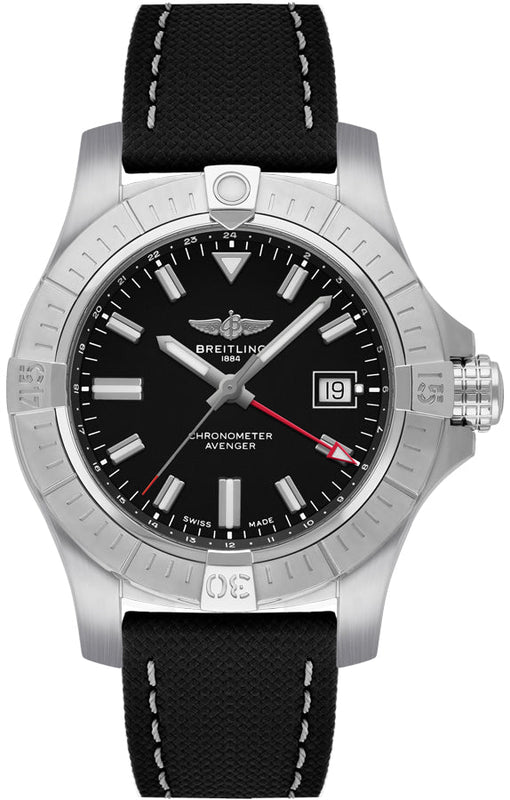  Shop Authentic Breitling Avenger Automatic GMT 43 Black Dial Black Nylon Strap Watch for Men - A32397101B1X1 - Luxxuri