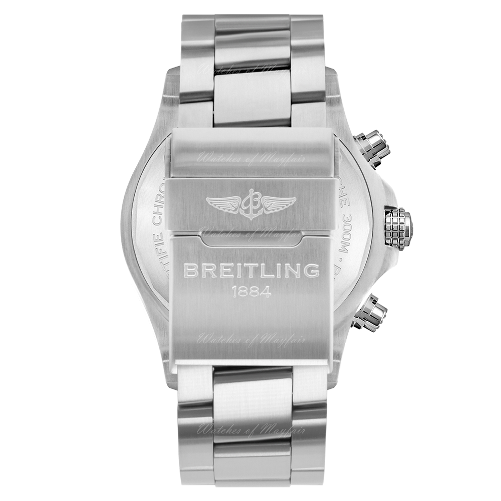 Breitling Avenger Chronograph 43 Black Dial Silver Steel Strap Watch for Men - A13385101B1A1