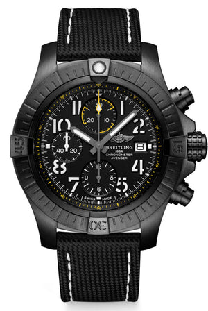  Shop Authentic Breitling Avenger Chronograph 45mm Night Mission Black Dial Black Nylon Strap Watch for Men - V13317101B1X1 - Luxxuri