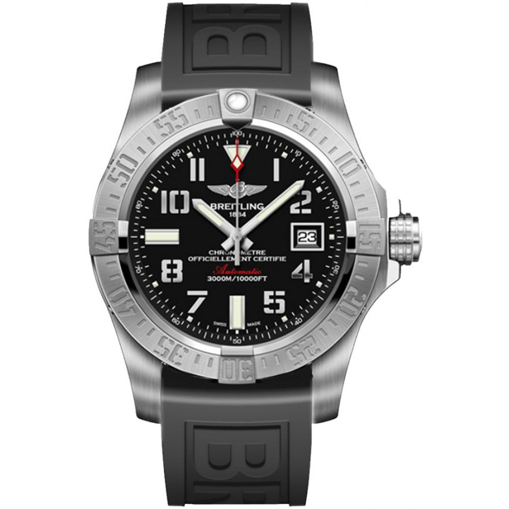  Shop Authentic Breitling Avenger II Seawolf Stainless Steel 45mm Black Rubber Strap Mens Watch - A1733110/BC31/153S - Luxxuri