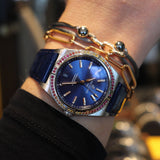  Shop Authentic Breitling Chronomat Automatic 36 South Sea Blue Dial Blue Leather Strap Watch for Women - A10380611C1P1 - Luxxuri