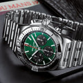  Shop Authentic Breitling Chronomat B01 42 Green Dial Silver Steel Strap Watch for Men - AB0134101L1A1 - Luxxuri
