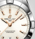 Shop Authentic Breitling Chronomat 32 Diamonds White Dial Silver Steel Strap Watch for Women - A77310101A3A1 - Luxxuri