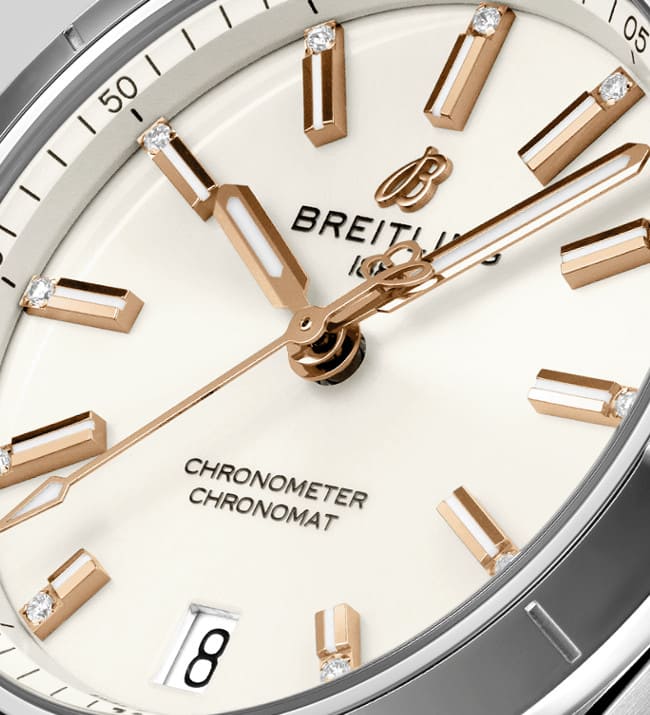  Shop Authentic Breitling Chronomat Automatic 36 White Dial Silver Steel Strap Watch for Women - A10380101A2A1 - Luxxuri