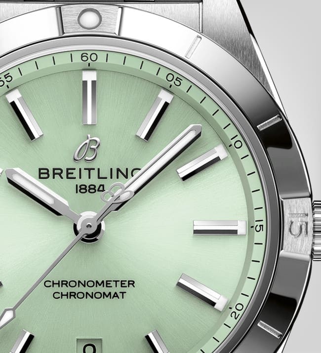  Shop Authentic Breitling Chronomat Automatic 36 Green Dial Silver Steel Strap Watch for Women - A10380101L1A1 - Luxxuri