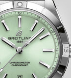  Shop Authentic Breitling Chronomat Automatic 36 Green Dial Silver Steel Strap Watch for Women - A10380101L1A1 - Luxxuri