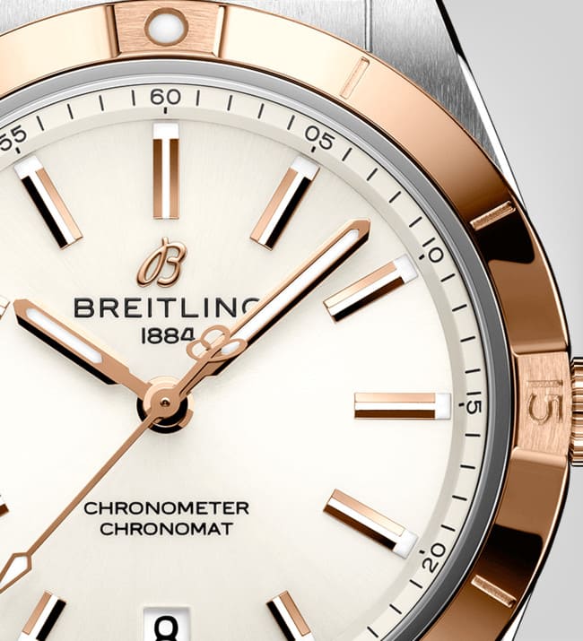 Breitling Chronomat Automatic 36 White Dial Two Tone Steel Strap Watch for Women - U10380101A1U1
