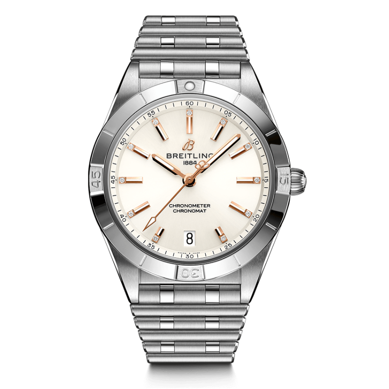  Shop Authentic Breitling Chronomat Automatic 36 White Dial Silver Steel Strap Watch for Women - A10380101A2A1 - Luxxuri