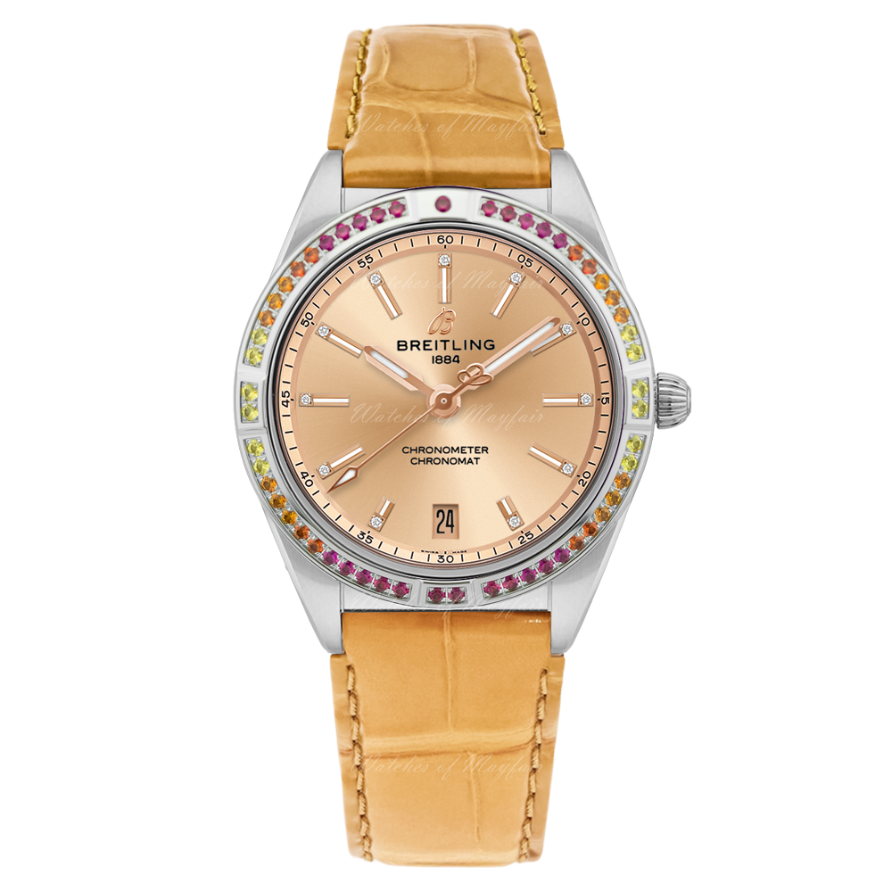  Shop Authentic Breitling Chronomat Automatic 36 South Sea Brown Dial Brown Leather Strap Watch for Women - A10380611A1P1 - Luxxuri