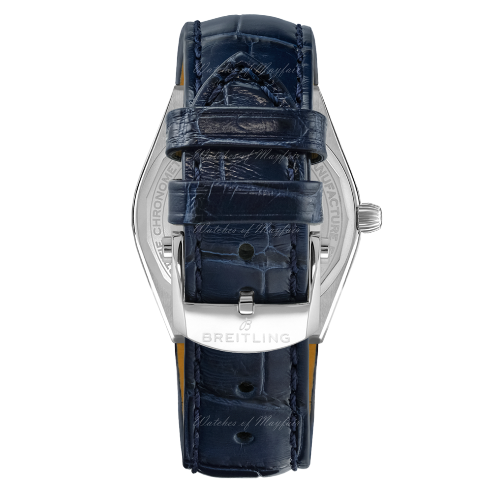  Shop Authentic Breitling Chronomat Automatic 36 South Sea Blue Dial Blue Leather Strap Watch for Women - A10380611C1P1 - Luxxuri