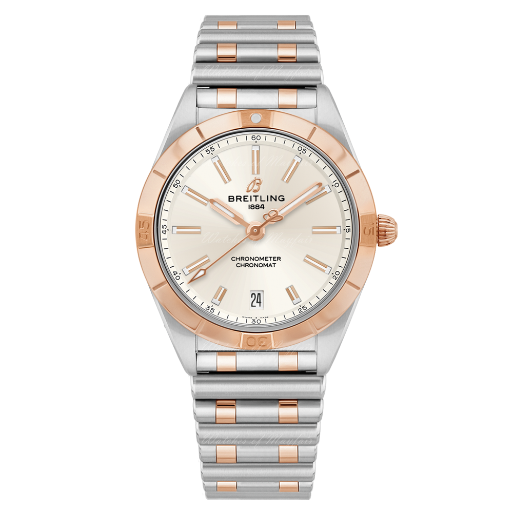  Shop Authentic Breitling Chronomat Automatic 36 White Dial Two Tone Steel Strap Watch for Women - U10380101A1U1 - Luxxuri