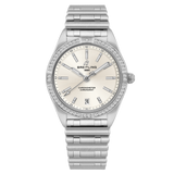  Shop Authentic Breitling Chronomat Automatic 36 Diamonds White Dial Silver Steel Strap Watch for Women - A10380591A1A1 - Luxxuri