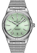  Shop Authentic Breitling Chronomat Automatic 36 Diamonds Green Dial Two Tone Steel Strap Watch for Women - A10380591L1A1 - Luxxuri