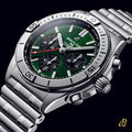  Shop Authentic Breitling Chronomat B01 42mm Green Dial Silver Steel Strap Watch for Men - AB01343A1L1A1 - Luxxuri