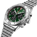  Shop Authentic Breitling Chronomat B01 42mm Green Dial Silver Steel Strap Watch for Men - AB01343A1L1A1 - Luxxuri