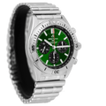  Shop Authentic Breitling Chronomat B01 42mm Green Dial Silver Steel Strap Watch for Men - AB01343A1L1A1 - Luxxuri