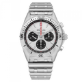  Shop Authentic Breitling Chronomat B01 42mm Silver Dial Silver Steel Strap Watch for Men - AB0134101G1A1 - Luxxuri