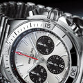  Shop Authentic Breitling Chronomat B01 42mm Silver Dial Silver Steel Strap Watch for Men - AB0134101G1A1 - Luxxuri