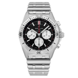 Shop Authentic Breitling Chronomat B01 42mm Black Dial Silver Steel Strap Watch for Men - AB0134101B1A1 - Luxxuri