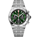  Shop Authentic Breitling Chronomat B01 42 Green Dial Silver Steel Strap Watch for Men - AB0134101L1A1 - Luxxuri