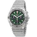  Shop Authentic Breitling Chronomat B01 42 Green Dial Silver Steel Strap Watch for Men - AB0134101L1A1 - Luxxuri