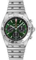  Shop Authentic Breitling Chronomat B01 42mm Green Dial Silver Steel Strap Watch for Men - AB01343A1L1A1 - Luxxuri