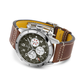  Shop Authentic Breitling Super Avi B04 Chronograph GMT 46 Curtiss Warhawk Green Dial Brown Leather Strap Watch for Men - AB04452A1L1X1 - Luxxuri