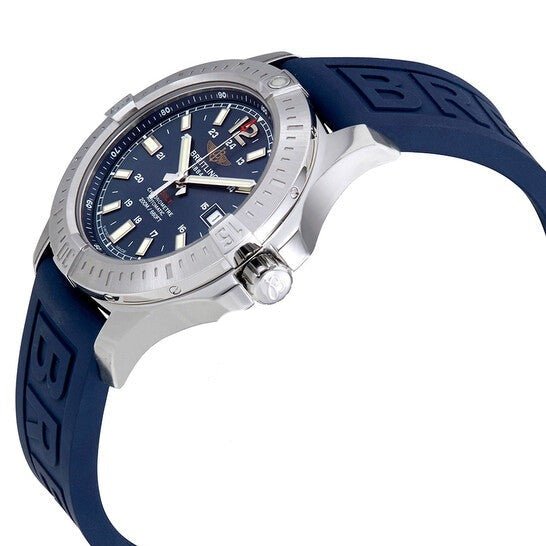  Shop Authentic Breitling Colt Automatic 44mm Blue Dial Rubber Strap Mens Watch - A1738811-C906-157S - Luxxuri