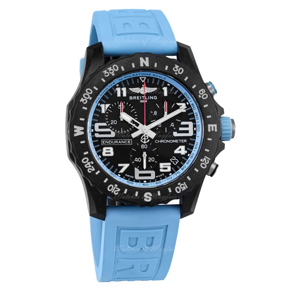  Shop Authentic Breitling Endurance Pro Black Dial Light Blue Rubber Strap Watch for Men - X82310281B1S1 - Luxxuri