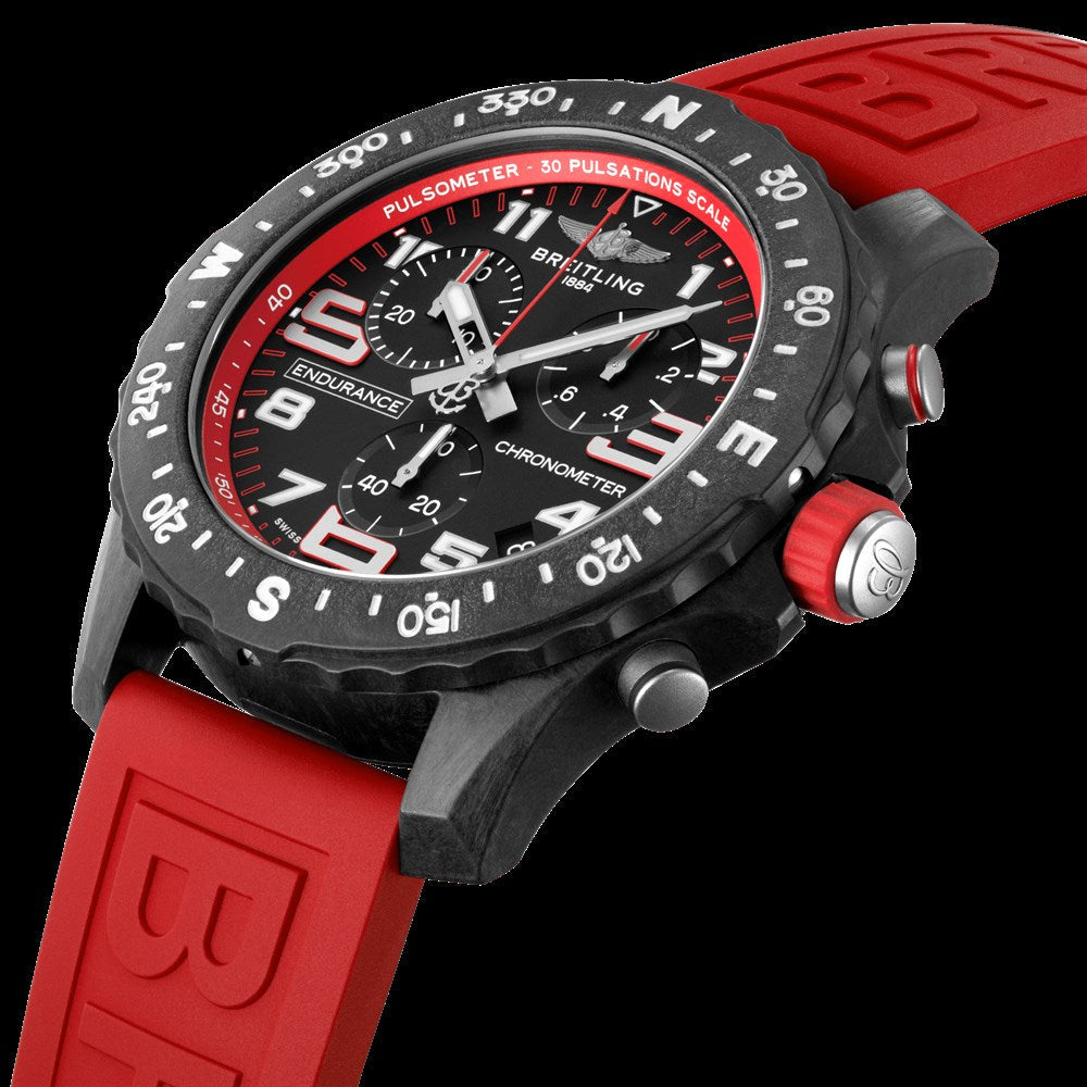  Shop Authentic Breitling Endurance Pro Black Dial Red Rubber Strap Watch for Men - X82310D91B1S1 - Luxxuri