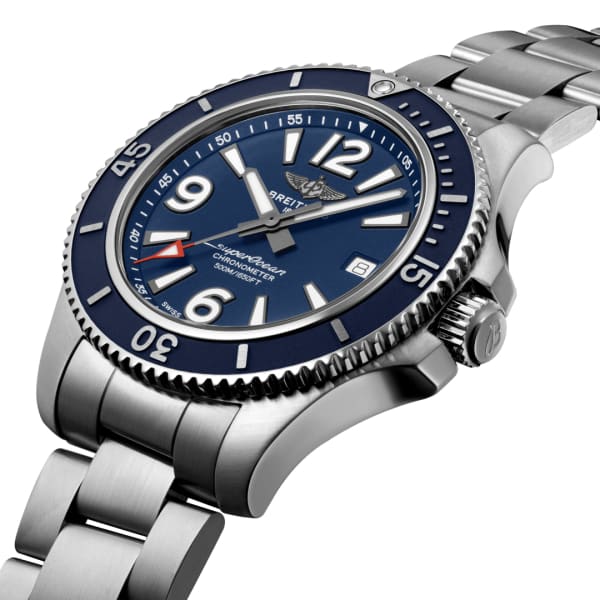  Shop Authentic Breitling Superocean Automatic 42mm Blue Dial Silver Steel Strap Watch for Men - A17366D81C1A1 - Luxxuri