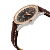  Shop Authentic Breitling Navitimer 1 Automatic 41mm Black Dial Brown Leather Strap Mens Watch - U17326211M1P1 - Luxxuri