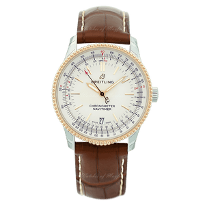 Shop Authentic Breitling Navitimer Automatic 38mm Leather Strap Mens Watch - A17325211G1P1 - Luxxuri